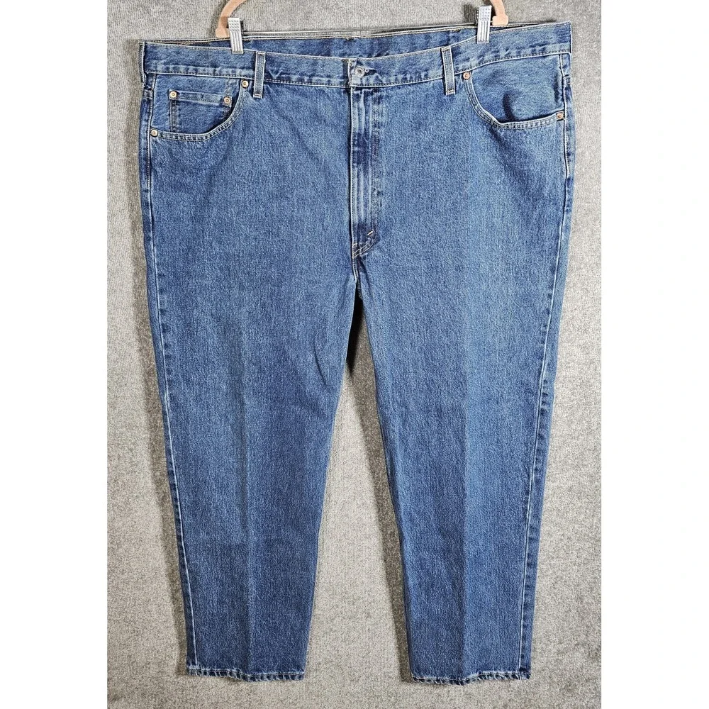 Levis 550 Relaxed Jeans Mens Size 50x32 Blue Medium‎ Wash Tapered Leg 5 Pocket